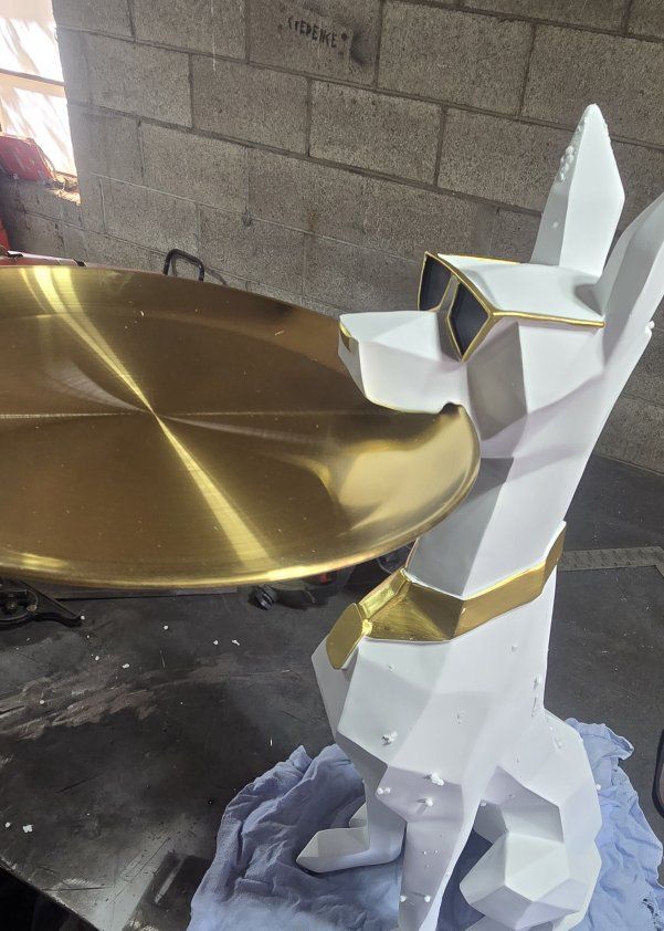 29" white Doberman Spaniel