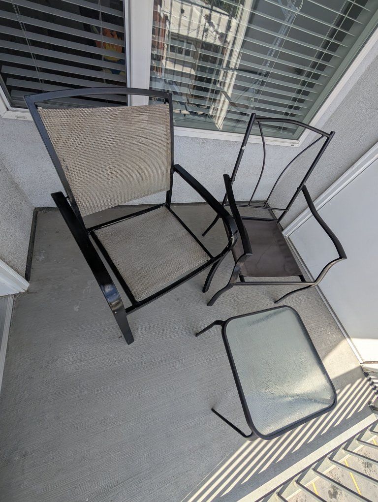 Outdoor Chairs & Desk Set