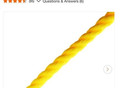 50' of 3/4" Rope & Heavy Duty Hook