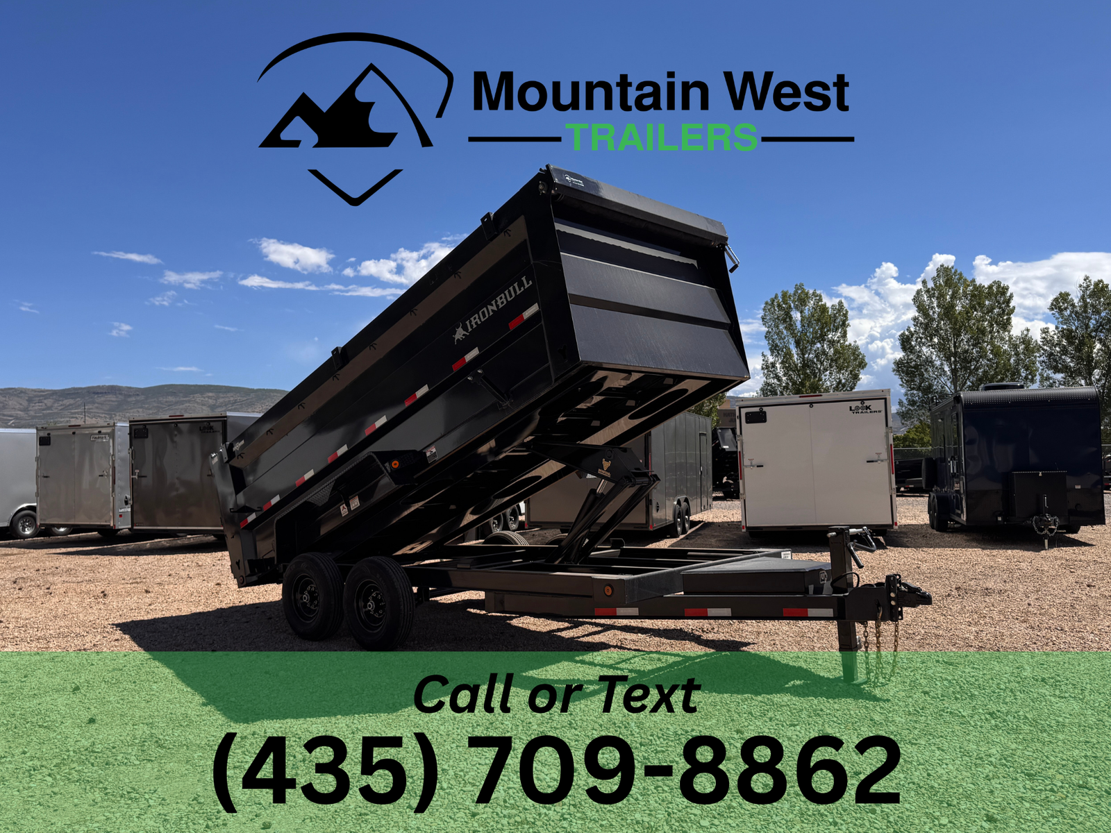 2027 Iron Bull 7X16-14.9K Dump Trailer w/ 4ft Sides