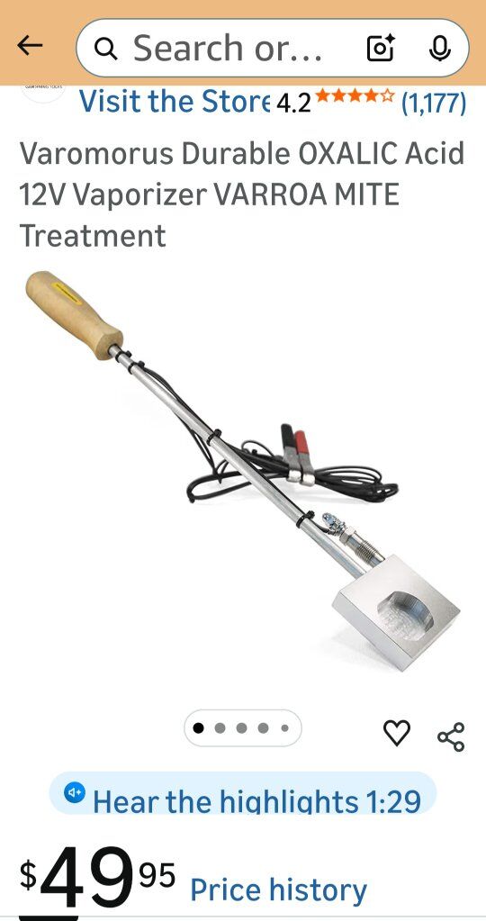 Beekeeping beehive vaporizer