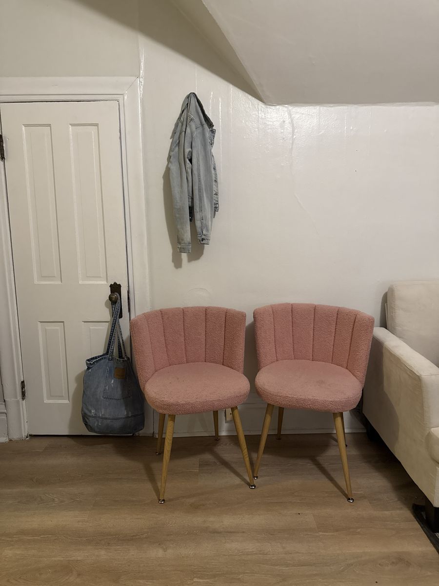 Matching cute pink chairs