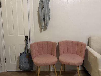 Matching cute pink chairs