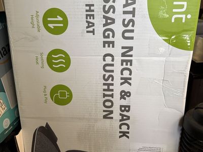 Mynt M14608A01 Shiatsu Neck & Back Massage Cushion with Heat, Adjustable Height