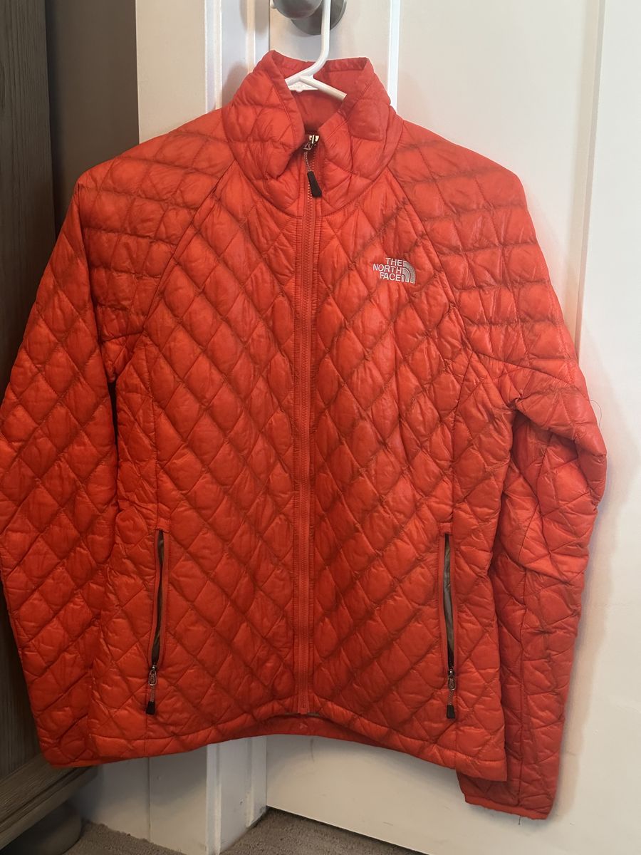 The North Face Thermoball Full Zip Quilted Puffer Jacket Women's Orange Size S