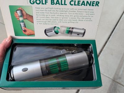 Gogadgets Motorized Golf Ball & Club Cleaner - Portable w/ Clip