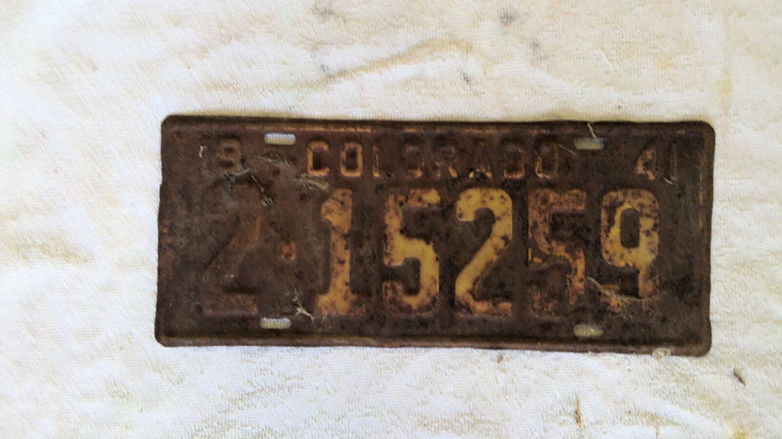 colorado license plate 1941