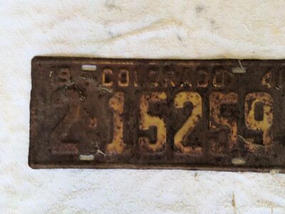 colorado license plate 1941