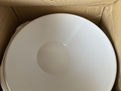 Set of 6, 24oz White Cascading Bowls - 9.25" Diameter, 4.75" Deep, brand new