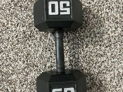 1-50 lb metal dumbbell