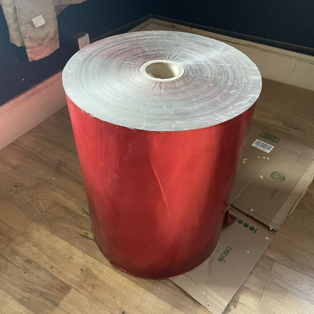Huge 2000Ft Red 12 Micron PET Mylar Film Roll