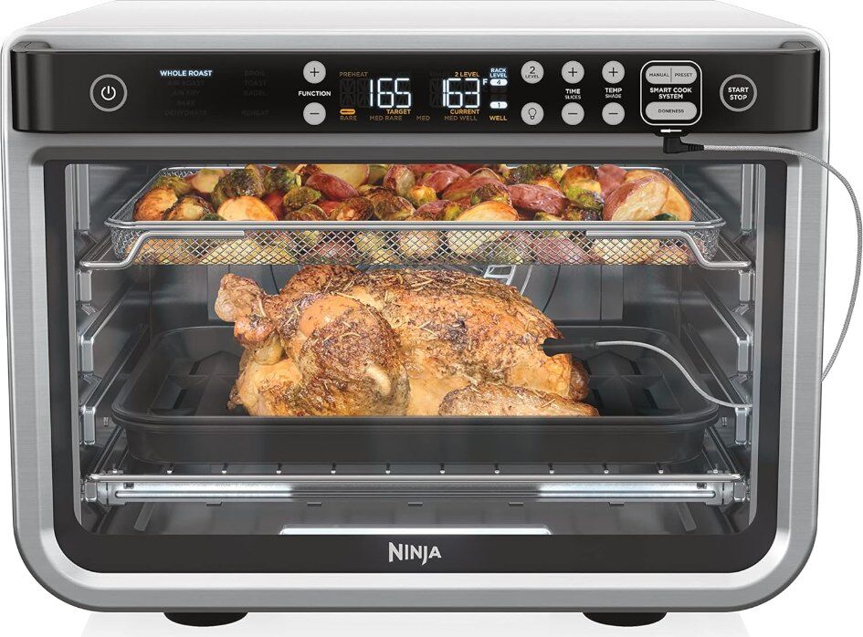 New Ninja DT251 Foodi 10-in-1 Smart XL Air Fry Oven, Bake, Broil Roast Digital Toaster Thermometer