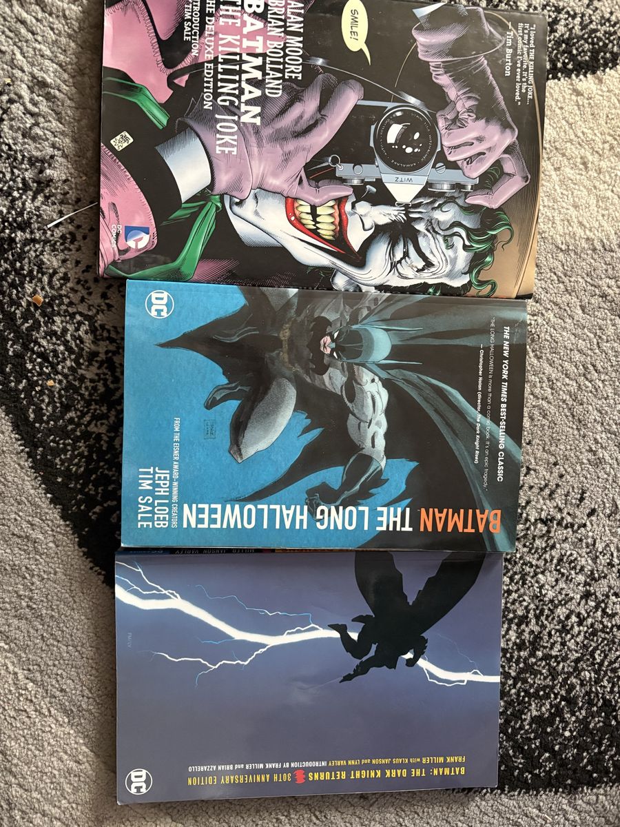 Batman Comic Book Lot: The Killing Joke, Long Halloween, & Dark Knight Returns 30th Ann. Editions
