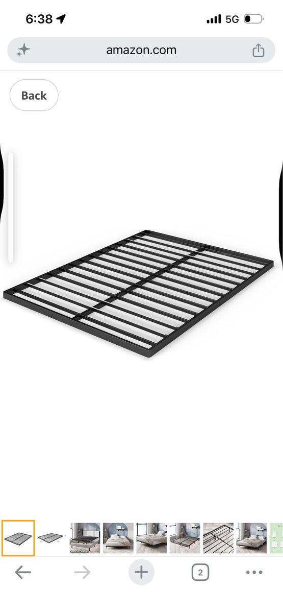 New, Zinus Quick Lock Bunkie Board, Box Spring and Bed Slat Replacement, King Metal 