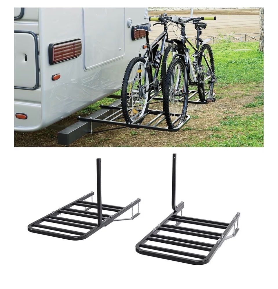 RV bumper bike rack