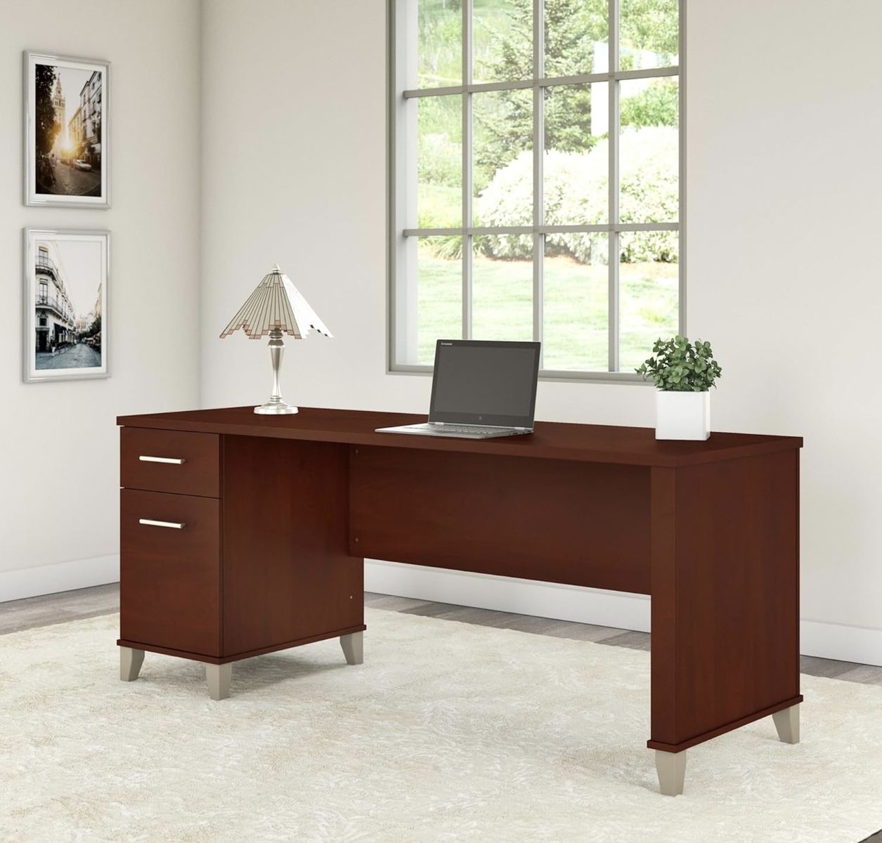 Somerset Desk in Hansen Cherry Size: 72in. (NEW)