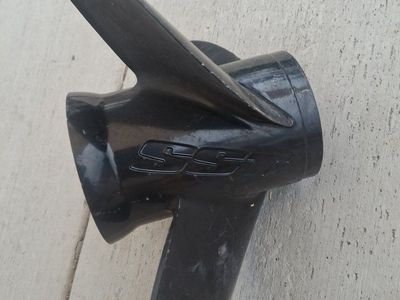 SST 3-Blade Outboard Boat Propeller - Black Stainless Steel