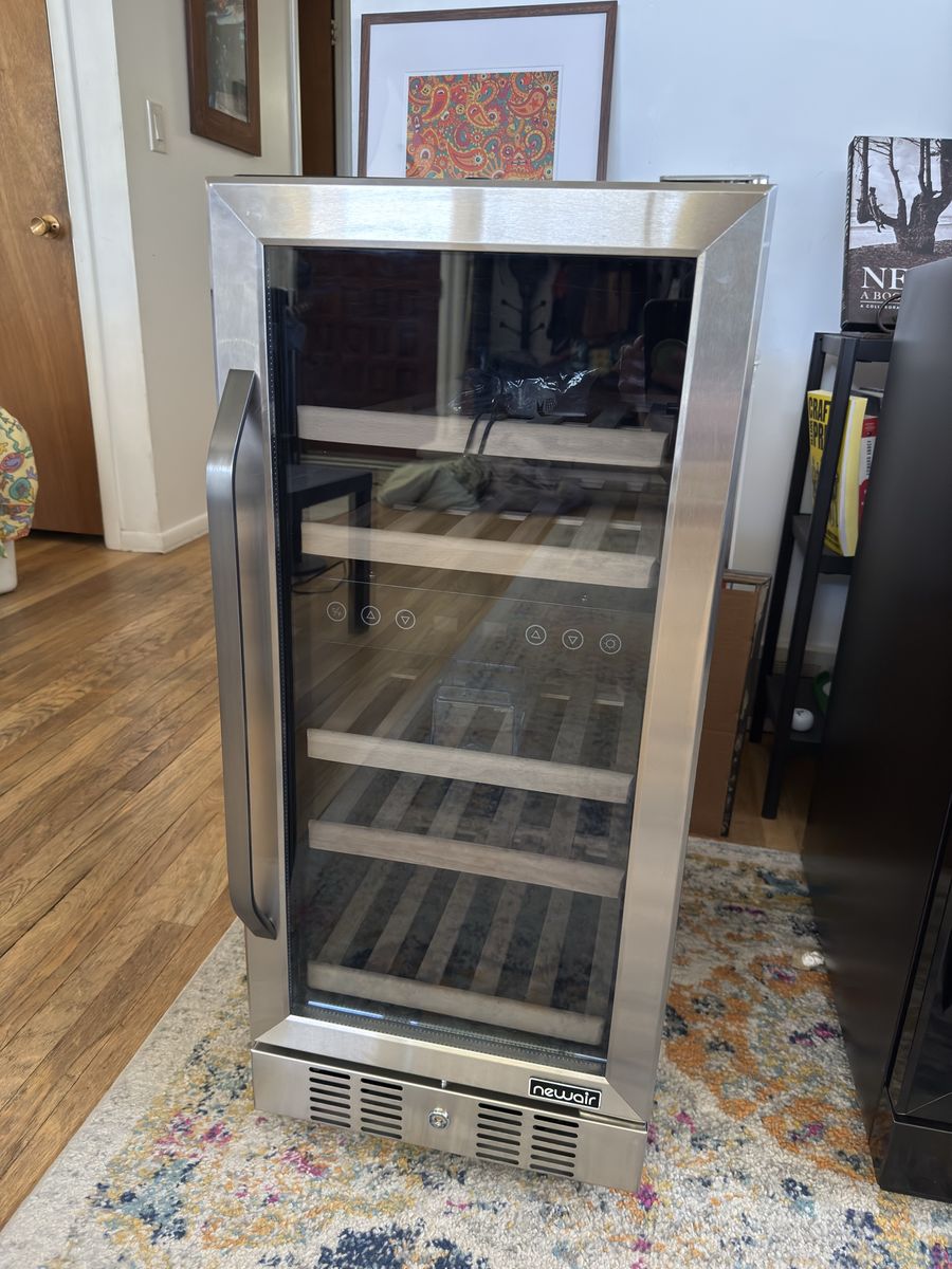 NewAir 29-Bottle Dual Zone Wine Fridge – 15” Built-In – Stainless Steel