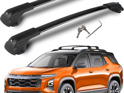 2025-2026 Chevrolet Equinox with Raised Side Rails Roof Rack Cross Bars