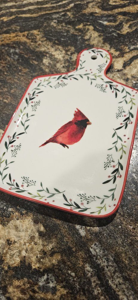 Cardinal Signature Housewares Incorporated Stoneware Cardinal Decorative Dish
