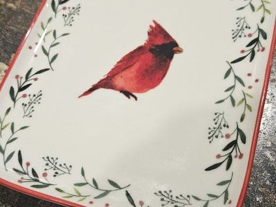 Cardinal Signature Housewares Incorporated Stoneware Cardinal Decorative Dish