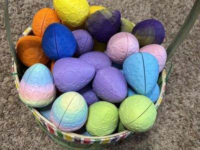 Easter basket Dinosaur Eggs, T Rex, Egg Hunt