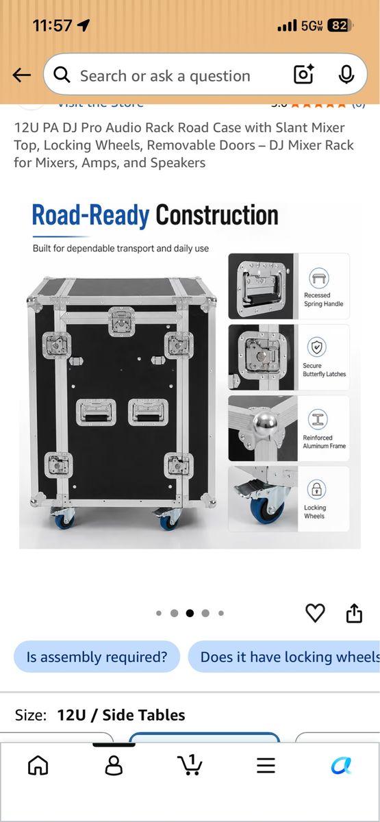 12U PA DJ Pro Audio Rack