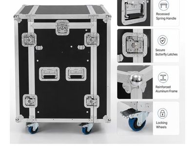 12U PA DJ Pro Audio Rack