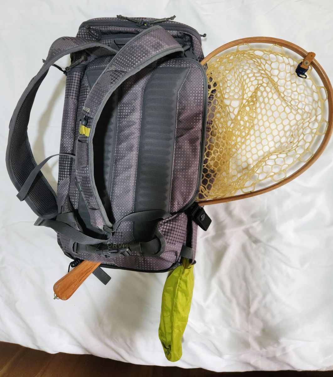 Orvis Fly Fishing Bug-Out Backpack Steel Camo (Gray & Black)—Pre-Owned