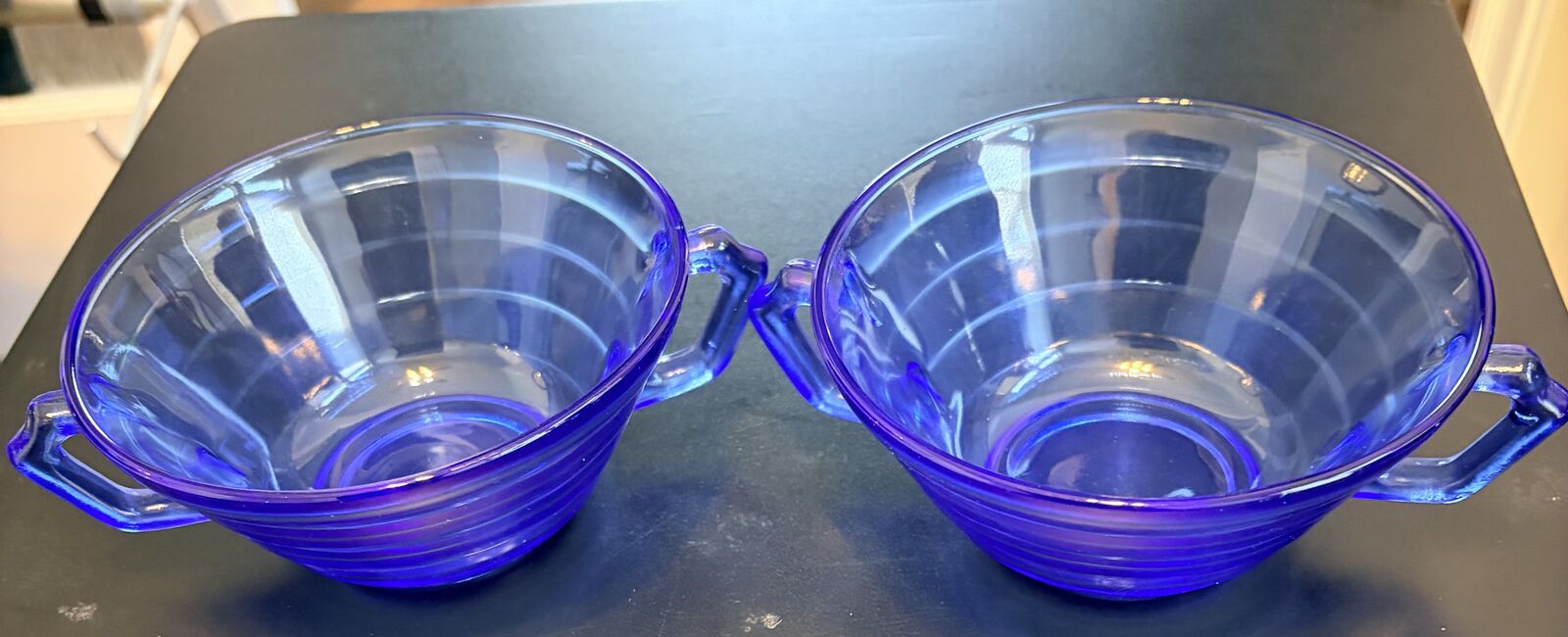 2 MODERNTONE soup Bowls Depression era.