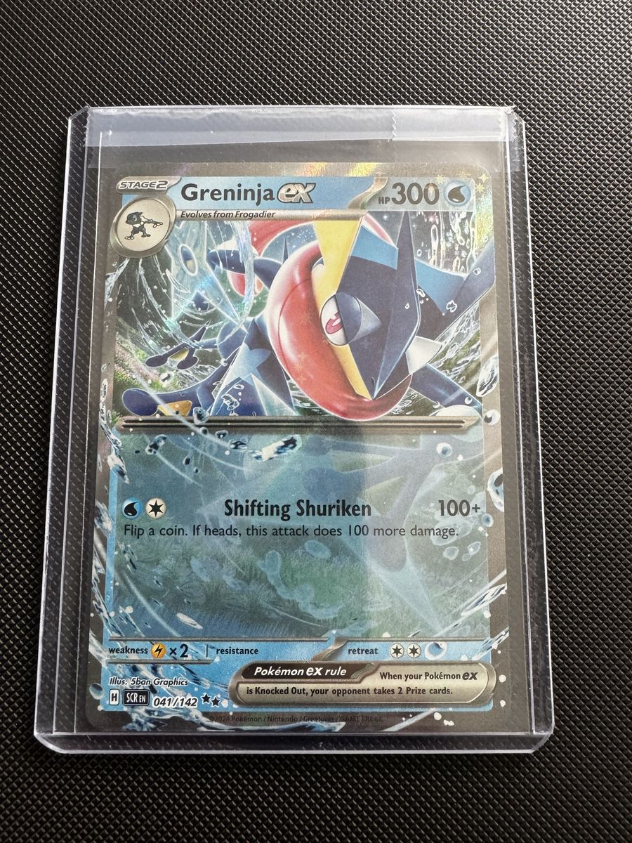 Greninja ex 041/142 Stellar Crown Pokémon Card - Near Mint in Toploader