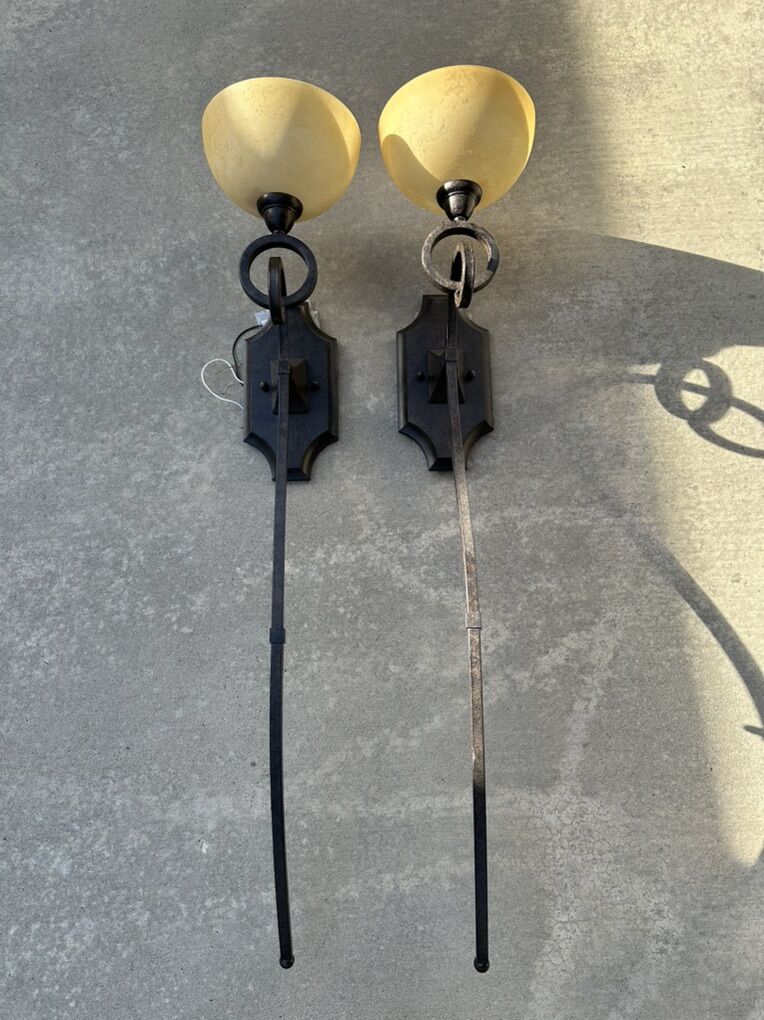 2 Sconces, Oil Rub Bronze Excellent Cond