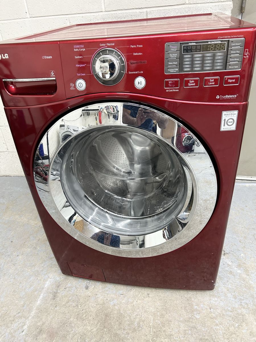 Red Lg 4.5 cu ft washing machine