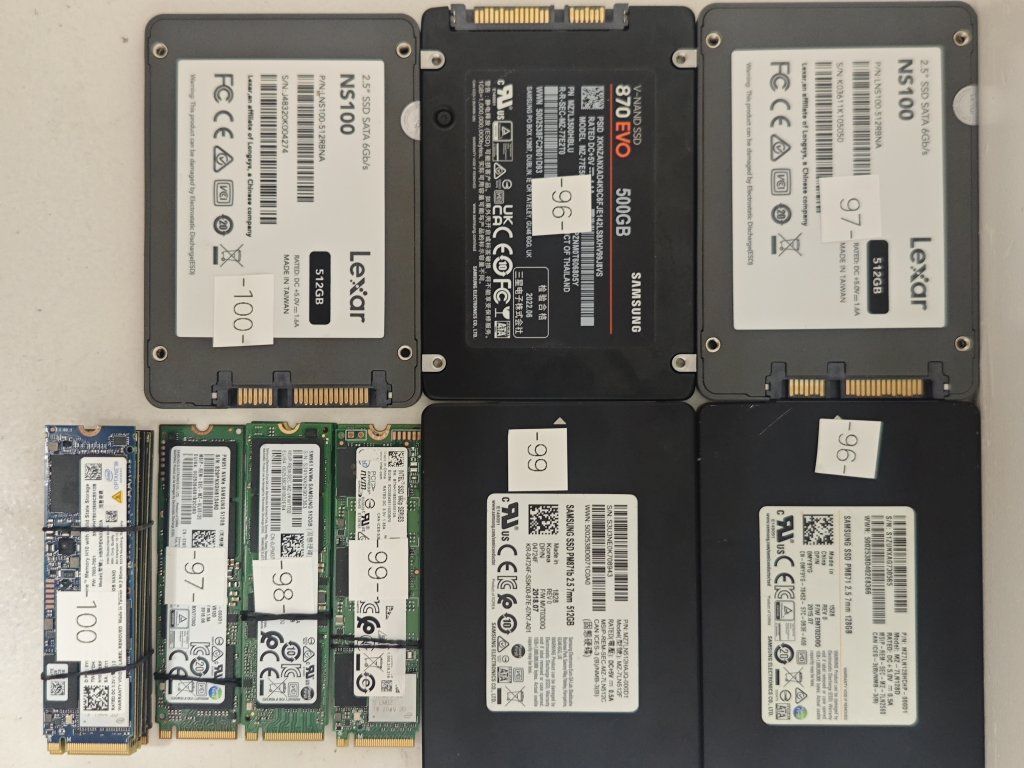 512G NVME / SATA Drives | Health> 95% | $55 each firm