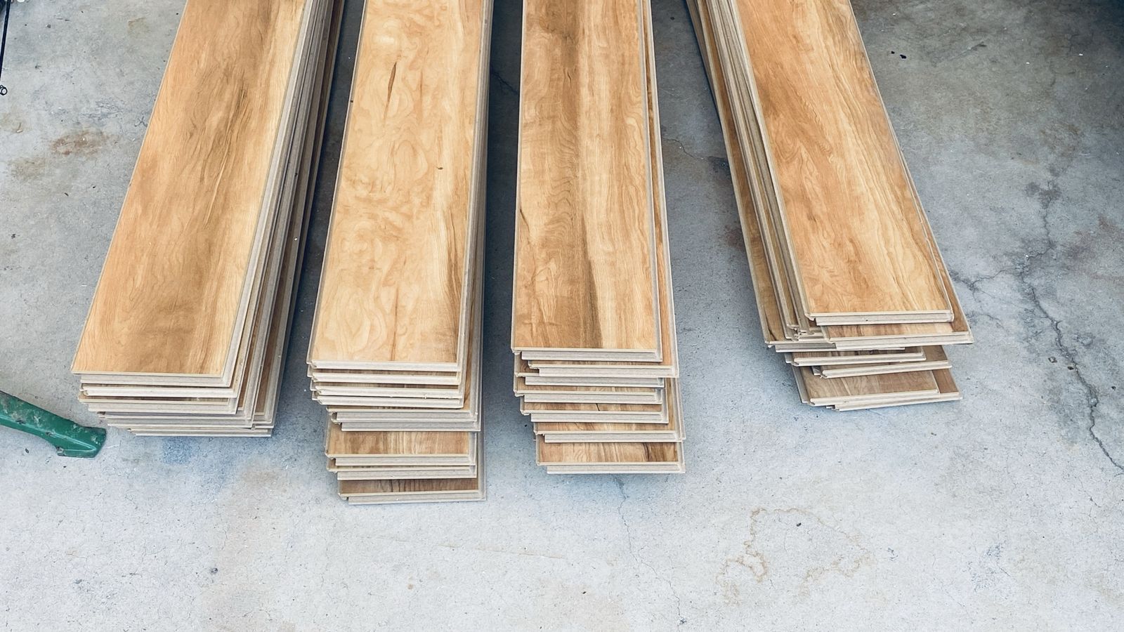 Unused Light Wood Laminate Flooring Planks - Ideal for Home Renovation Projects
