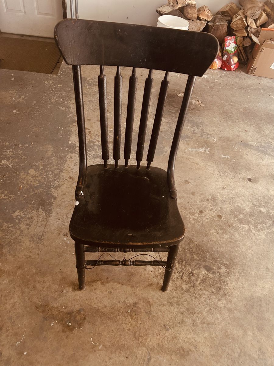 Old Antique Pioneet Wooden Chair