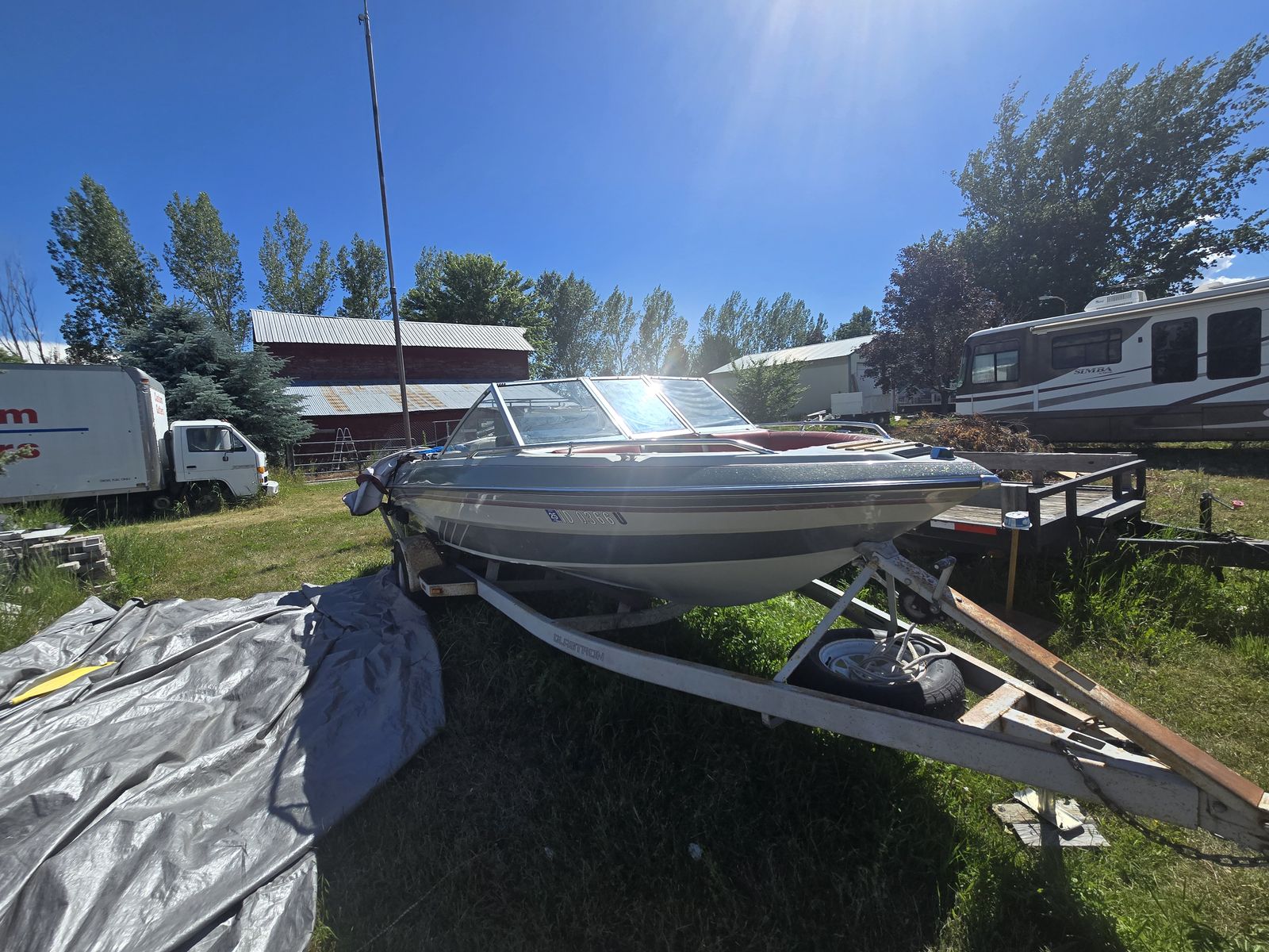 1978 glastron boat with trailer