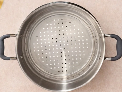 Pampered Chef Stainless Steel Steamer Basket Insert Pot with Handles