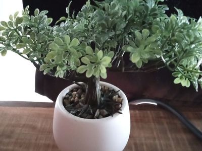 Artificial bonsai tree ceramic pot