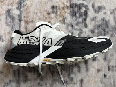 Hoka Speedgoat 7 Trail Running Shoes Men's US 12 2E Black/White Vibram