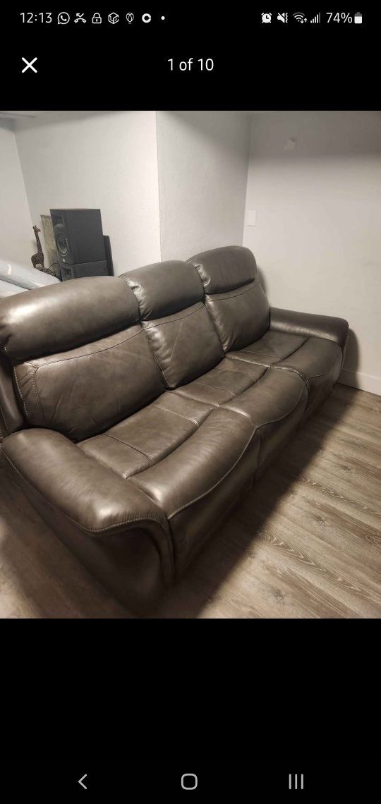 Leather couches like new