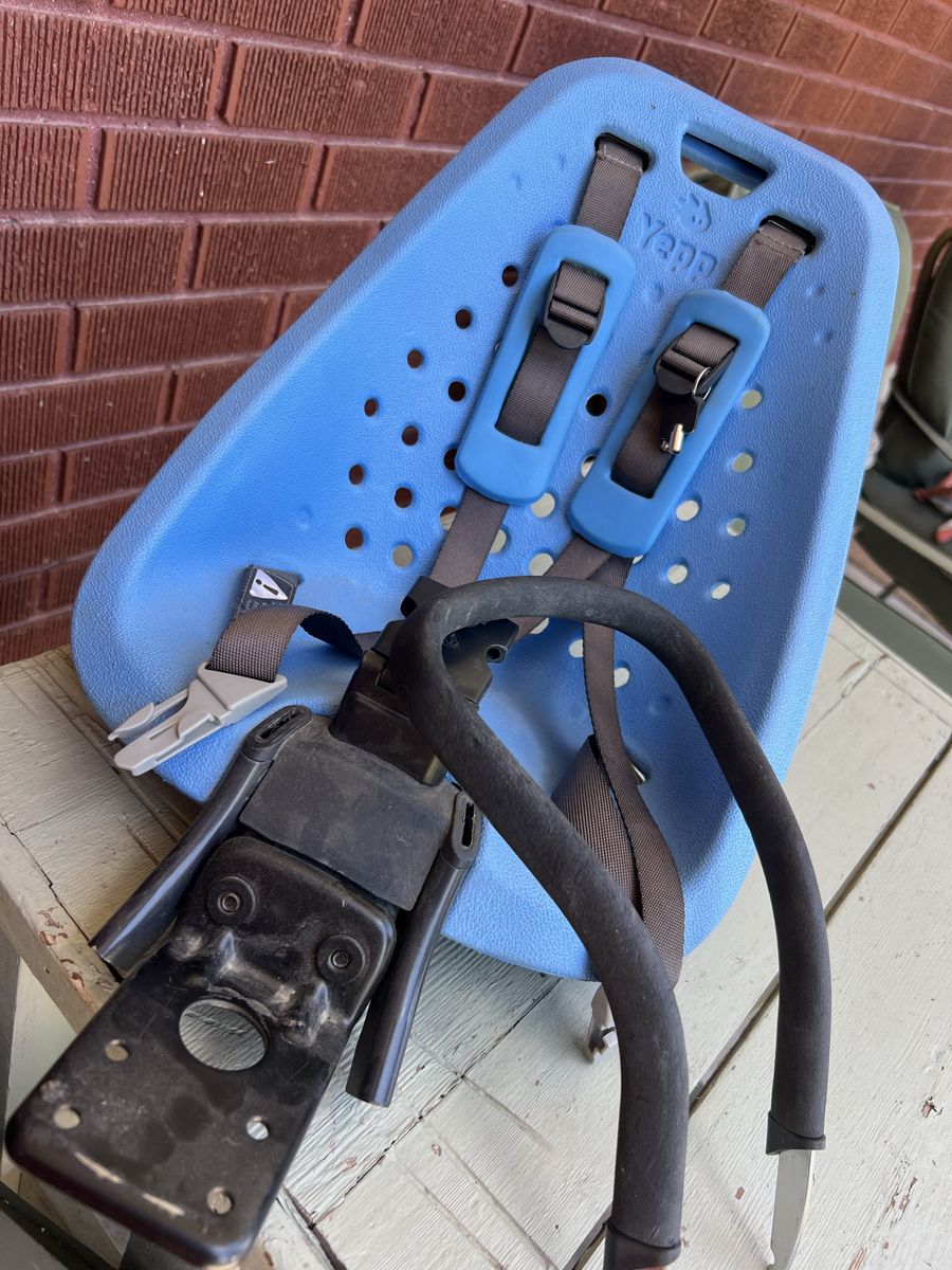 Yepp Mini Blue Front-Mount Child Bike Seat with Handlebars - Used
