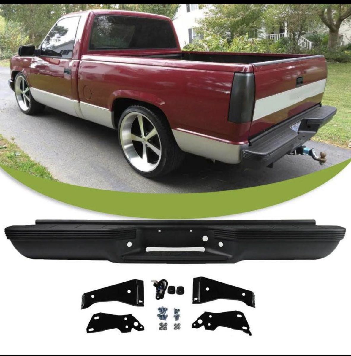New Rear Bumper for Chevy S10 and GMC Sonoma Pickup Truck 88-02