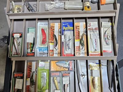 Loaded Fishing box. Fishing lures. $100