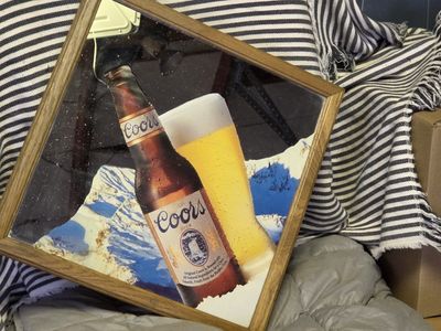 Vintage Coors Beer Lighted Mirror Sign - Bar Decor Man Cave Coors Brewery Advertising