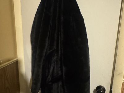 Black Minky Robe