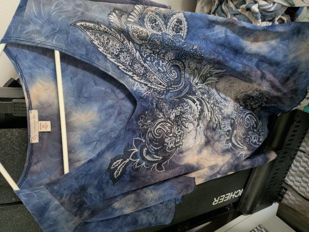 blue lightweight shirt