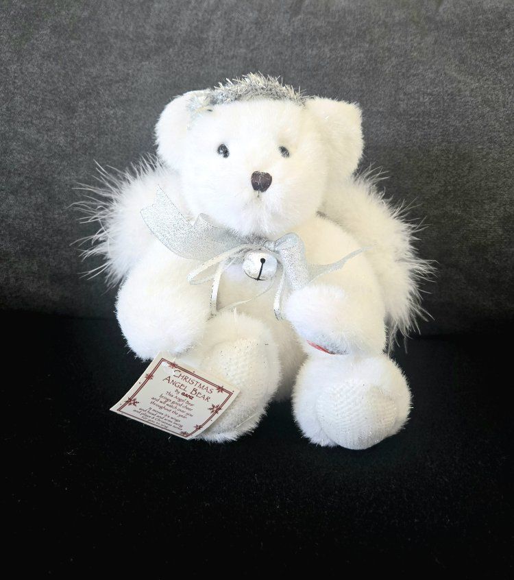 Vintage GANZ Christmas Angel Bear Musical Plush (EX5224) Works! NWT