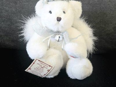 Vintage GANZ Christmas Angel Bear Musical Plush (EX5224) Works! NWT