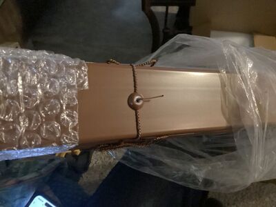 2 Cordless Fuax Wood Blinds 36.5 X 46 Pecan